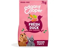 Edgard & Cooper Croquettes Chien Chiot Junior Sans Cereales Nourriture Naturelle 7kg Canard & Poulet Frais, Alimentation saine savoureuse et équilibrée, Protéines de qualité