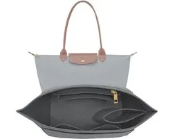 Organiseur de sac en feutre pour sac à main - Convient pour Longchamp Le Pliage (GRIS)