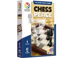 SmartGames Chess Peace - Logisch Denkspel met Schaakregels - 60 Educatieve Strategie Uitdagingen - IQ Breinbreker & Solospel - Vanaf 8 Jaar
