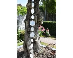 Capiz hanger / slinger ByBazz - Naturel schelpenslinger - wanddecoratie schelpenhanger - Ibiza / Boho - Capiz woonslinger Naturel - Capiz hanger 195 cm