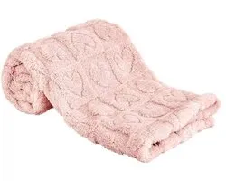 One baby blanket with a heart-patterned checkered design, ultra-soft and comfortable, suitable for both boys and girls, fluffy baby/toddler swaddle blanket, suitable for cribs and strollers, 76 × 100cm, Pink