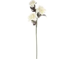 Deco Mousse Fleur "Ella" - rose blanche - 98 cm coloris blanc/crème