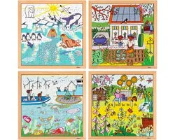 Set de 4 puzzles Nature et Climat - Educo - Jouets éducatifs