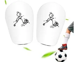 yivom 2 stuks mini-scheenbeschermers, voetbal, scheenbeschermers voor kinderen, voetbal, 8 x 5 cm, klein, mini-shin pads met cartoonpatroon voor mannen, vrouwen en kinderen