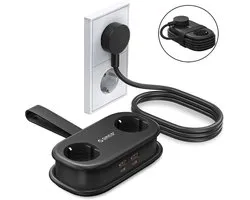 Multiprise de voyage ORICO AP3-65W GaN – 6-en-1 (2 prises + 4x USB-A/USB-C) – Sécurité enfant – Câble de 1,6 m – Compact – Pour MacBook, iPad, iPhone, ordinateur portable
