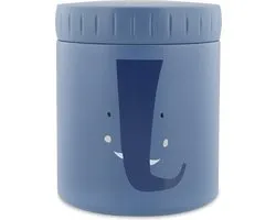 Trixie Thermos container - Mrs. Elephant - Thermopot voor kinderen - 350 ML - RVS Thermobeker - Ideaal voor Babyhapjes - Blauw
