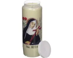 hautekiet 8685934 ST. Rita kaars 9 dagen wit 6,8 x 20 cm