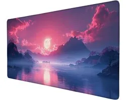 Pink Large Mouse Pad 70x30cm, Waterproof Mouse Pad Gamer Landscape Mouse Pad Rubber Base Non-Slip Surface Mouse Pad Stitched Edges Office Accessories for Gamer, Office -ly2505A3