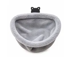Hamac de bureau pour chat - Hamac pliable pour chat - Fausse fourrure de lapin douce - Capacité de charge jusqu'à 15 kg - Housse amovible et lavable - Design pliable gain de place - Pour bureau, bureau à domicile et salle d'étude