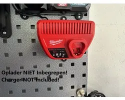 Houder Combo geschikt voor Milwaukee M12 12V - Batterij houder - Tool houder - C12C Oplader houder - Wandbevestiging - Wall Mount