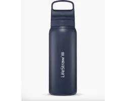 LifeStraw waterfilterfles Go 2.0 Aegean Sea RVS geïsoleerd 700 ml - Blauw