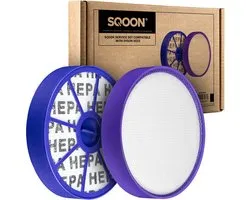 Ensemble de filtres SQOON® adapté aux aspirateurs Bosch/Siemens - Équivalent au modèle : 00579275 & 17007966 - Remplace le filtre HEPA et le filtre en mousse, idéal pour une qualité d'air optimale et une capture de poussière