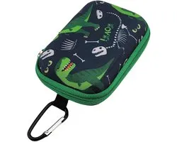 caseroxx Hard Case bloedglucosemeter geschikt voor Dexcom G7 / ONE+ in Dinosaurus patroon- zwart, Diabetes opslag koffer hoes