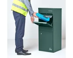 Smart Parcel Box™ Pakketbrievenbus – Grote Pakketbox / Pakketkluis – Gegalvaniseerd Staal – Voor- & Achtertoegang - Groen