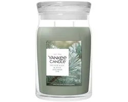 Yankee Candle - Silver Sage & Pine Large Jar Geurkaars - 90 branduren - twee lonten