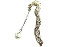 Marque-page - Dragon - Glow in the Dark - Silver