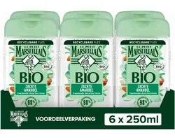 Le Petit Marseillais® Douche Crème Extra Doux Lait d'Amande Douce, 250 ml - Lot de 6