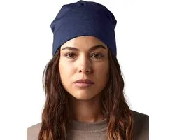 Beechfield Wintermuts Beanie Malmo - blauw - heren/dames - merino wol - warme wollen mutsen