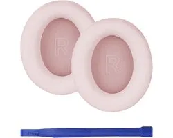Oorkussens compatibel met Anker Soundcore Life Q30/Q35 hoofdtelefoon, oorkussens gemaakt van eiwitleer en traagschuim (roze)