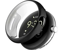 Strap-it Schokabsorberend TPU bescherm hoesje - soft case geschikt voor de grotere Google Pixel Watch 3 - 45mm (zwart)