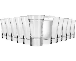 Verres à Vodka Set de 12 Pièces - pour Shots - 45 ml - Idéal pour la Maison, le Restaurant, les Événements et les Fêtes - Passe au Lave-Vaisselle