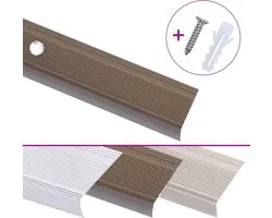 vidaXL Nez de marche en L 15 pcs 100 cm aluminium marron