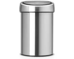 Brabantia Touch Bin poubelle murale 3 litres avec seau intérieur synthétique - Matt Steel