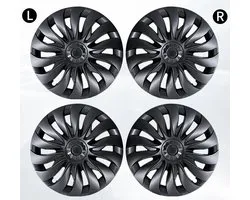 Tesla Model 3 2024+ Highland Wieldoppen 18" Mat Zwart Überturbine - Exterieur Accessoires - Nederland België