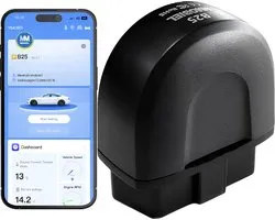 MMOBIEL Scanner OBD2 Bluetooth Pro Diagnostic OBD pour toutes les voitures – Compatible avec iOS iPhone, iPad et Android – Scanner de voiture OBDII Vérifier le code d'erreur du moteur, lire et effacer – Lecteur sans fil, données en direct