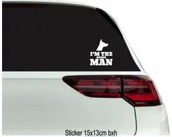 Voiture - Sticker vitre I The Dober Man Chien - Chien - Couleur Blanc