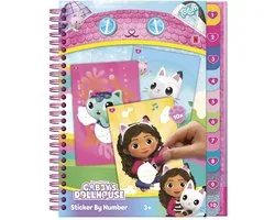 Gabby's Poppenhuis Totum sticker puzzelboekje inclusief kleurplaten vakantieboek 10 stickerpuzzels - sticker by number vakantie doeboek Gabby's Dollhouse