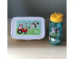 Boerderij dieren Farm lunchboxje met drinkfles / drinkbeker - Tyrrell Katz