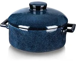 Vicrays Roasting Bowl with Lid - Ceramic Lasagna Pan Deep 2 Quart Round Bakeware Covered Bakeware for Oven Safe - ShopVlot