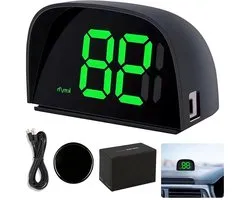 Universele Digitale Head-Up Display Snelheidsmeter voor Auto, Fiets en Motor - USB Plug & Play, KMH, Oplaadbare Aansluiting