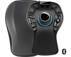 3Dconnexion SpaceMouse Pro Wireless - Bluetooth Edition - 3D-muis - ergonomisch - 15 knoppen - draadloos - Bluetooth, 2.4 GHz, USB-C - USB draadloze ontvanger
