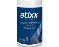 Etixx Night Protein Shake - Muscle Nutrition - Eiwitshake - 600 gram - Bevat 100% Micellair Caseïne - 30g eiwitten per portie - Arm aan suiker en vet - Draagt bij tot spiergroei