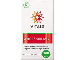 Vitals - AHCC - 500 mg - 180 Capsules - uniek extract uit shiitake-mycelia met alfa-glucanen