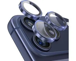 Protection d'objectif BLUEO pour iPhone 17 Pro et 17 Pro Max - Acier inoxydable et Glas - Blauw
