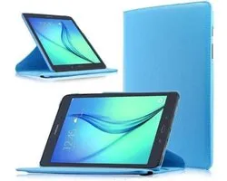 Draaibaar Hoesje - Rotation Tabletcase - Multi stand Case Geschikt voor: Samsung Galaxy Tab A 9.7 inch T550 / T555 2016 - Lichtblauw