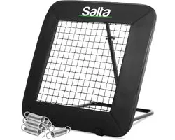 Salta Motion - 84 x 84 cm - Vrij verstelbaar - Rebounder / Kickback / Tchouk / Bouncer - Inclusief grondankers en stalen veren voor sterke bounce - Zwart - Voetbal rebounder / handbal / volleybal – Training