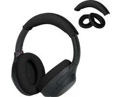 kwmobile housse en silicone pour casque - Compatible avec Sony WH-1000XM4 / WH-1000XM3 - Pour sangle et coussinets d'oreille - 3x en noir