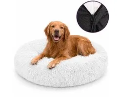Behave Dog Basket Deluxe - Coussin pour Chien - Lit pour Chien - Panier Donut - Lavable - Moelleux - Donut - Taille S - 50cm - Grijs