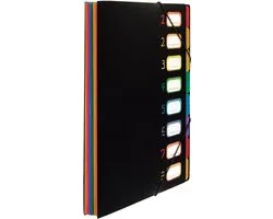 Sorteermap Viquel zwart - 8 tab