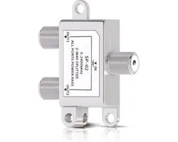 2-way satellite signal splitter for TV antenna | 2 outputs | F connection | cable systems