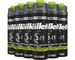 Gel à raser Gillette Labs Rapid Foaming - Pour Hommes - 6 x 198 ml