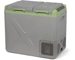 Steamy-E Elektrische Compressor Koelbox - Dual Compartment - Tegelijk koelen en vriezen - 40 liter - 12V en 230V - voor auto en camping - Grijs
