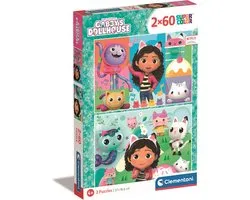 Gabby's Poppenhuis Clementoni - Puzzel - 2x60 Stukjes - Gabby's Dollhouse - Puzzels Voor Kinderen - Vanaf 4 Jaar