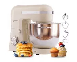 Robot pâtissier Gatson 1500W - 10 vitesses - Bol mélangeur 5L - Doubles poignées - Robot culinaire - Batteur - Robot multifonction