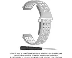 Bracelet en silicone Grijs blanc pour Garmin Forerunner 220, 230, 235, 620, 630, 735XT, Approach S20, S5 & S6 - bracelet de montre - bracelet de poignet - bracelet - silicone - caoutchouc