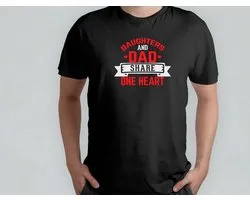 Daughters and Dad Shere One Heart - T Shirt - ValentineVibes - Funny - CupidLove - RomanticDay - ValentijnVibes - CupidoLiefde - RomantischeDag